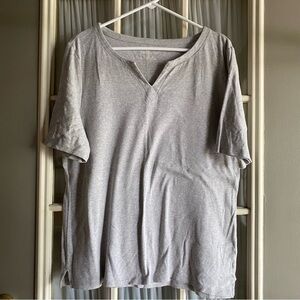 Talbots Gray Notchneck Women's Top